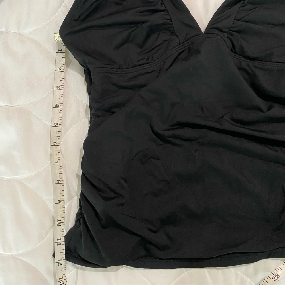 Athleta Shirrendipity Halter Tankini Top Black S